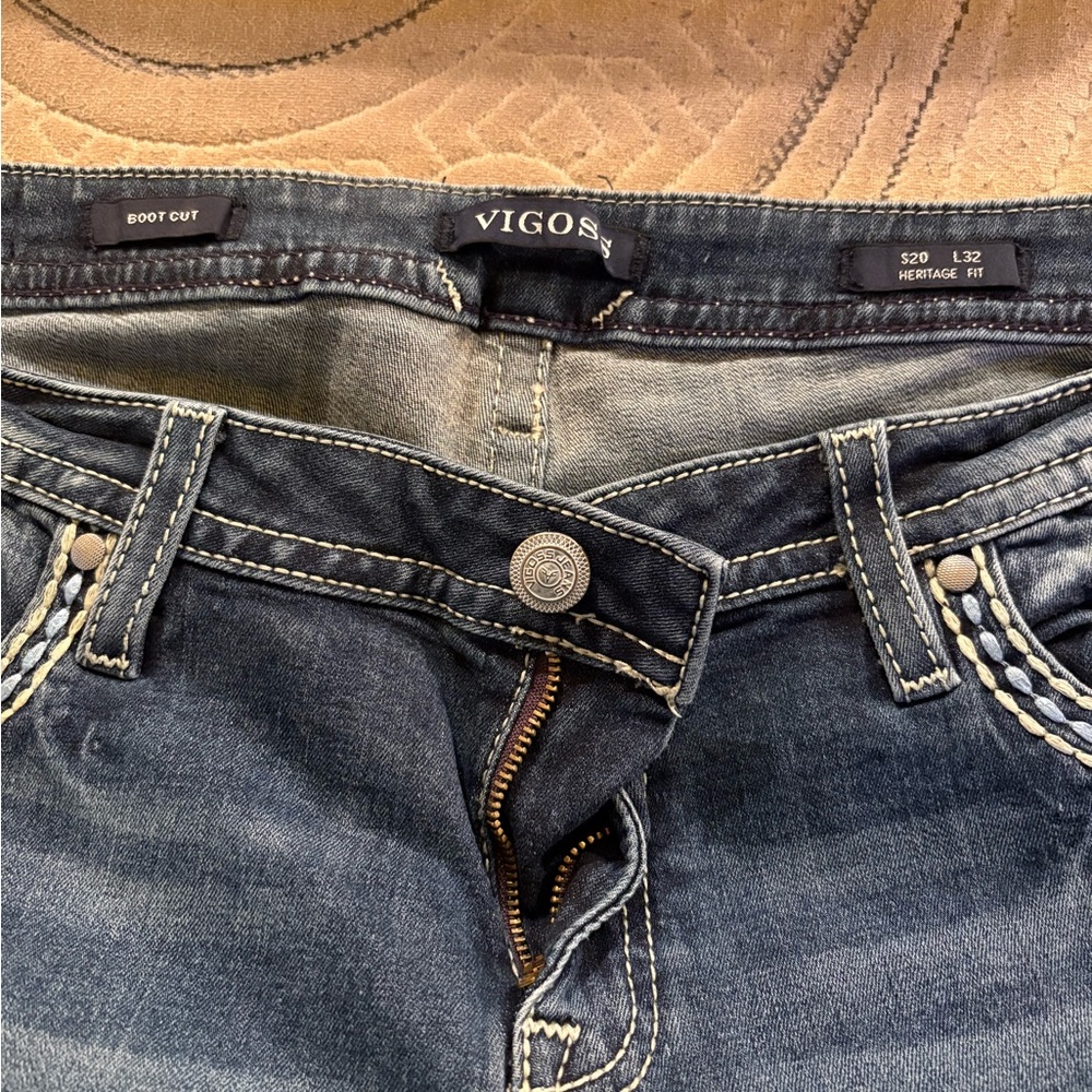 Vigoss Men's Dark Blue Bootcut Jeans